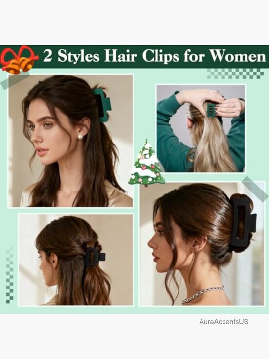 25 Piece Hair Accessories Set - Scrunchies, Claw Clips, Bows, Brush main image 7